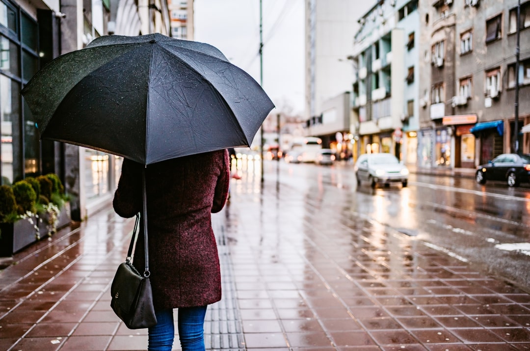 woman in her umbrella